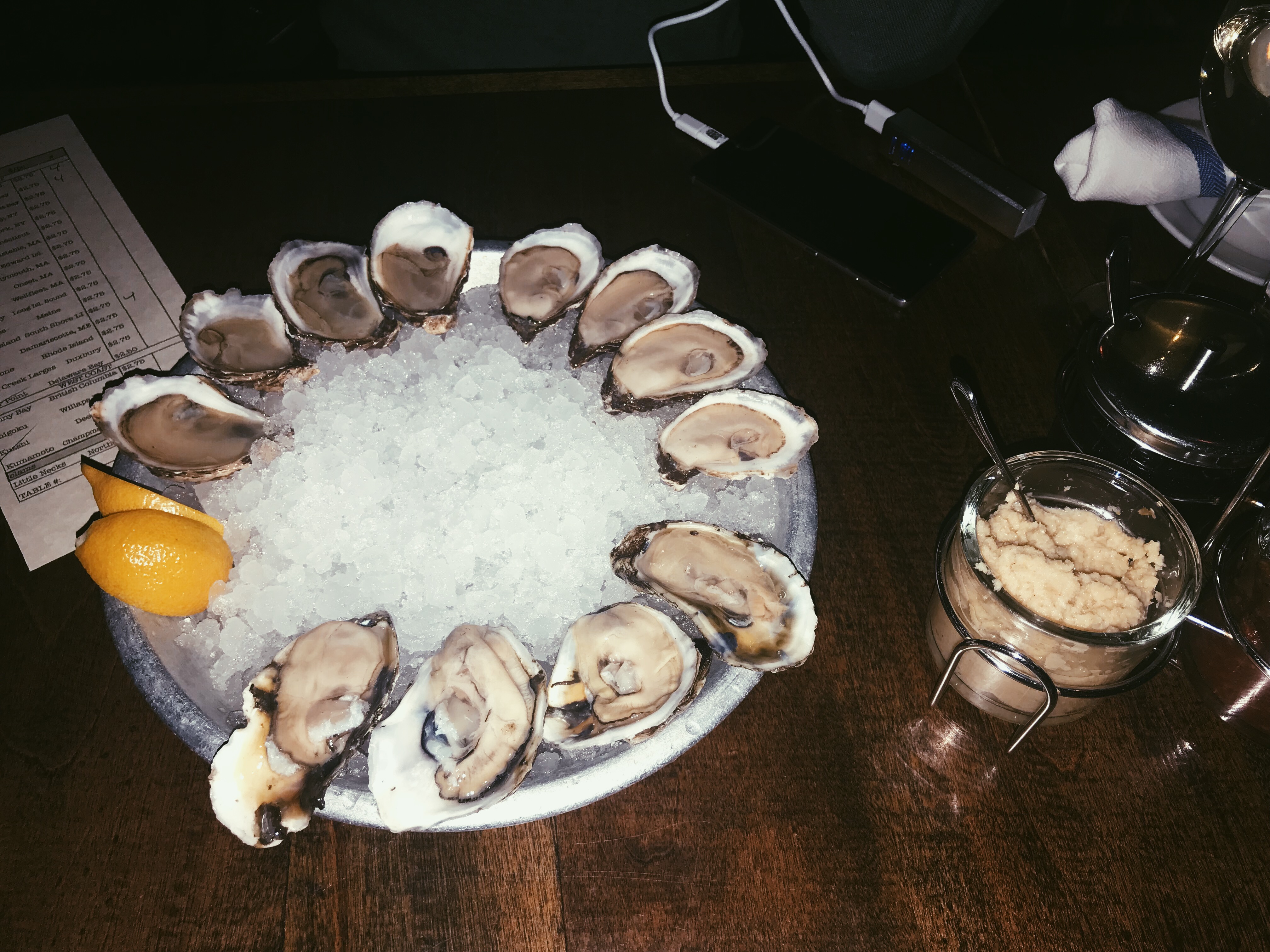 Raw Oysters Manhattan